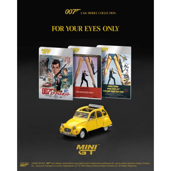 1/64 CITROEN 2CV FOR YOUR EYES ONLY (LHD) FRENCH BLISTER PACKAGING