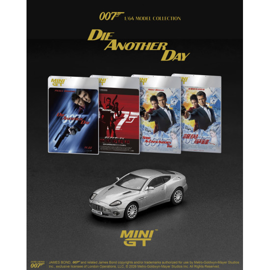 1/64 ASTON MARTIN V12 VANQUISH DIE ANOTHER DAY (RHD) GERMAN BLISTER PACKAGING