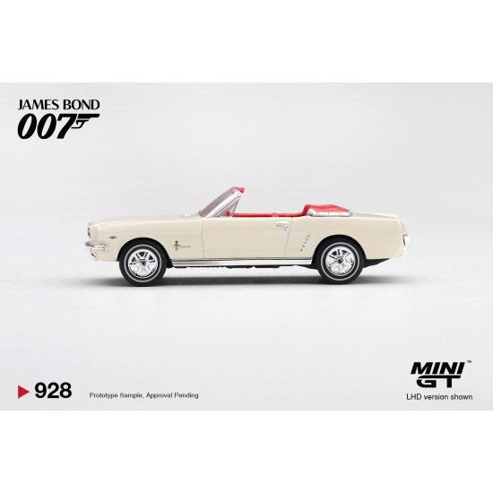 1/64 FORD MUSTANG CONVERTIBLE 1964 GOLDFINGER (LHD) ENGLISH BLISTER PACKAGING