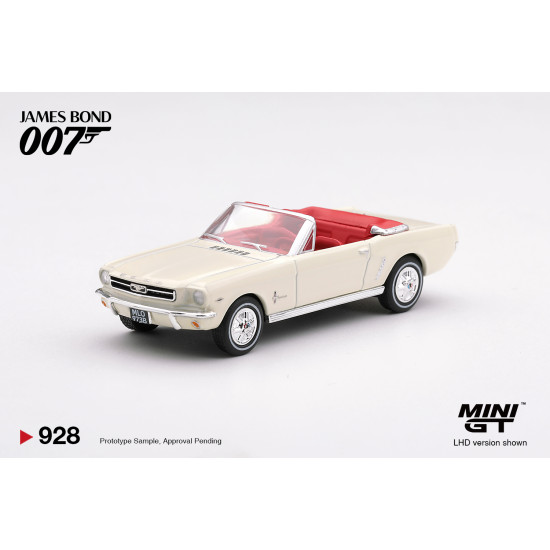 1/64 FORD MUSTANG CONVERTIBLE 1964 GOLDFINGER (LHD) ENGLISH BLISTER PACKAGING