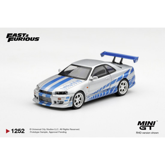 1/64 NISSAN SKYLINE GT-R C-WEST 2 FAST 2 FURIOUS BRIAN O CONNER (RHD) BLISTER PACKAGING