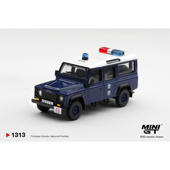 1/64 LAND ROVER DEFENDER 110 ROYAL HK POLICE TAI PO DISTRICT (RHD) HK EXCLUSIVE BLISTER PACKAGING
