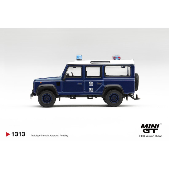 1/64 LAND ROVER DEFENDER 110 ROYAL HK POLICE TAI PO DISTRICT (RHD) HK EXCLUSIVE BLISTER PACKAGING