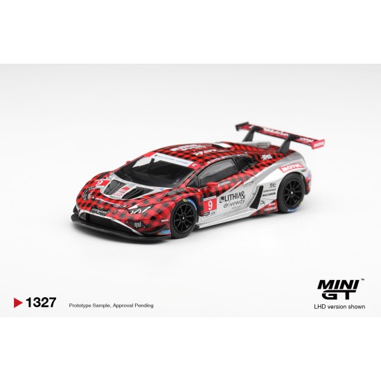 1/64 LAMBORGHINI HURACAN GT3 EVO2 NO.9 PFAFF MOTORSPORTS 2025 IMSA WEATHERTECH GTD PRO (LHD) BLISTER PACKAGING