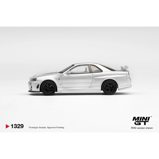 1/64 NISSAN NISMO R34GT-R Z-TUNE Z-TUNE SILVER (RHD) BLISTER PACKAGING