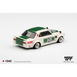 1/64 NISSAN SKYLINE LB-WORKS HAKOSUKA WHITE / GREEN (RHD) BLISTER PACKAGING