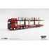 1/64 SCANIA 770S A6X4NA CAR TRANSPORTER V8 50TH ANNIVERSARY PLUS CAR TRANSPORTER RED (RHD)