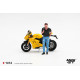 1/64 DUCATI PANIGALE V4 S GIALLO WITH FIGURE