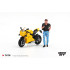 1/64 DUCATI PANIGALE V4 S GIALLO WITH FIGURE