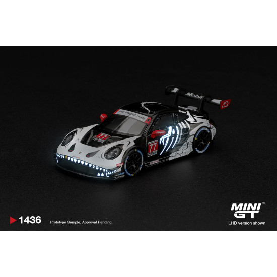 1/64 PORSCHE 911 GT3 R (992) NO.77 AO RACING SKELETON REXY 2026 IMSA PETIT LE MANS (LHD) BLISTER PACKAGING