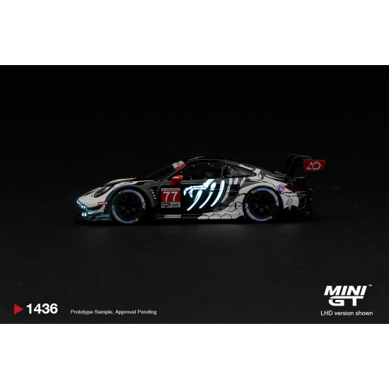 1/64 PORSCHE 911 GT3 R (992) NO.77 AO RACING SKELETON REXY 2026 IMSA PETIT LE MANS (LHD) BLISTER PACKAGING