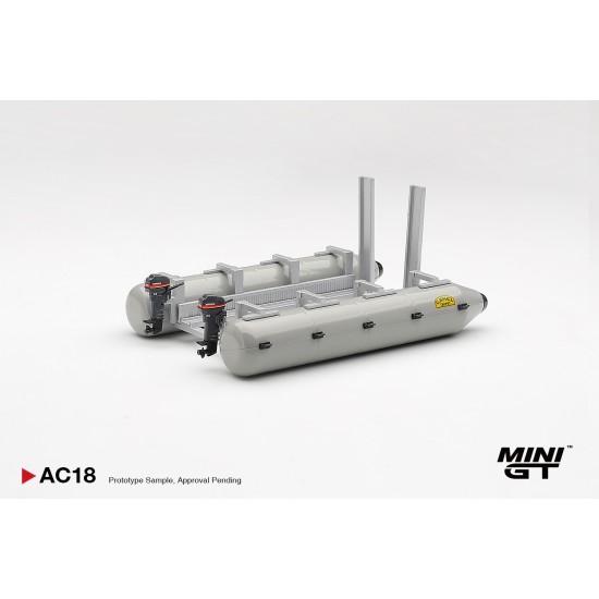 1/64 CAMEL TROPHY PONTOON RAFT (PLASTIC AND ALLOY)