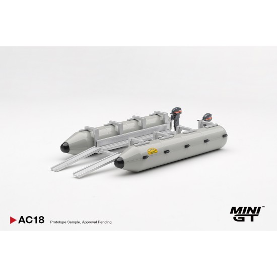 1/64 CAMEL TROPHY PONTOON RAFT (PLASTIC AND ALLOY)