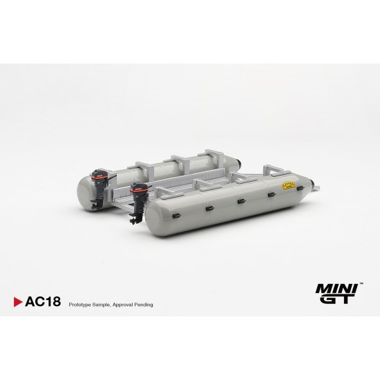 1/64 CAMEL TROPHY PONTOON RAFT (PLASTIC AND ALLOY)