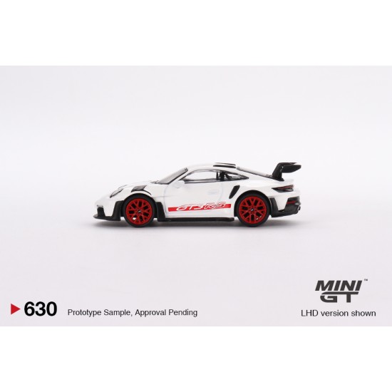 1/64 PORSCHE 911 (992) GT3 RS WHITE WITH PYRO RED ACCENT PACKAGE (RHD)