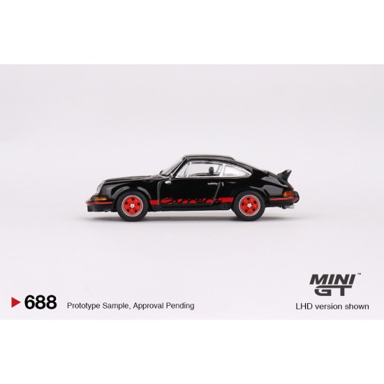 1/64 PORSCHE 911 CARRERA RS 2.7 BLACK WITH RED LIVERY (LHD) MGT00688-L