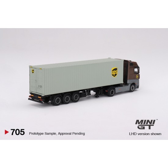 1/64 MERCEDES-BENZ ACTROS WITH 40 FT CONTAINER UPS EUROPE (LHD) MGT00705-L