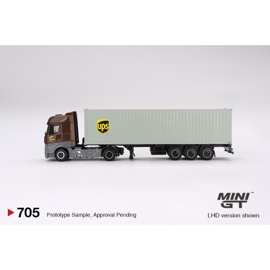 1/64 MERCEDES-BENZ ACTROS WITH 40 FT CONTAINER UPS EUROPE (LHD) MGT00705-L