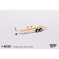1/64 CAR HAULER TRAILER WHITE MGTAC21