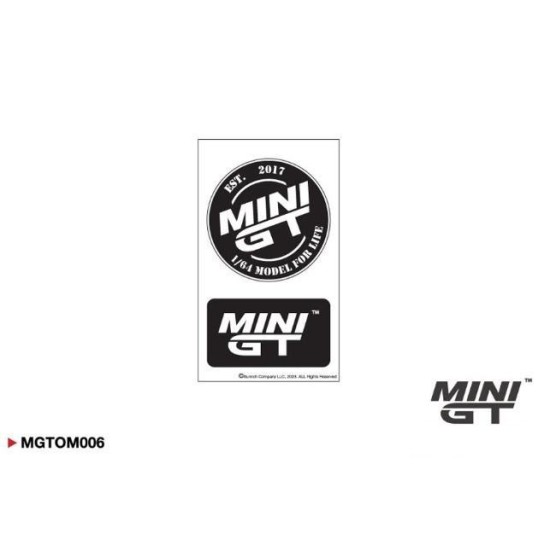 MINI GT - BLACK LOGO STICKER SET (8X13.8CM) MGTOM006