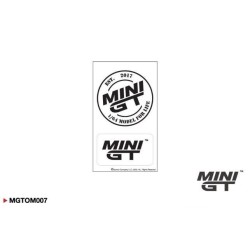 MINI GT - WHITE LOGO STICKER SET (8X13.8CM) MGTOM007 MINI GT - WHITE LOGO STICKER SET (8X13.8CM) MGTOM007
