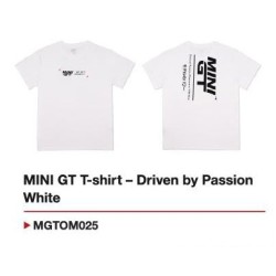 MINI GT T-SHIRT - DRIVEN BY PASSION WHITE - LARGE MGTOM025-L MINI GT T-SHIRT - DRIVEN BY PASSION WHITE - LARGE MGTOM025-L
