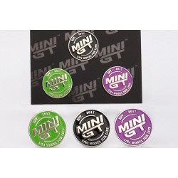 MINI GT METAL EMBLEM SET - BLACK/PURPLE/GREEN MGTOM034 MINI GT METAL EMBLEM SET - BLACK/PURPLE/GREEN MGTOM034
