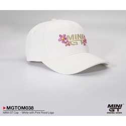 MINI GT CAP - WHITE WITH PINK FLORAL LOGO MGTOM038 MINI GT CAP - WHITE WITH PINK FLORAL LOGO MGTOM038