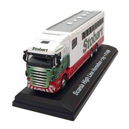 ATLAS STOBART POLO TEAM 1/76 SCANIA HIGH LINE HORSEBOX - 4649108