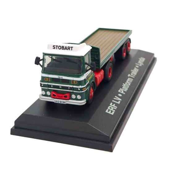 ATLAS EDDIE STOBART 1/76 ERF LV PLATFORM TRAILER LYNDA - 4649123