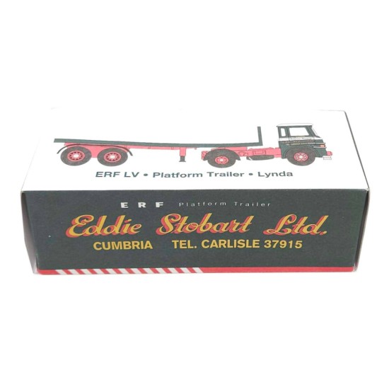 ATLAS EDDIE STOBART 1/76 ERF LV PLATFORM TRAILER LYNDA - 4649123