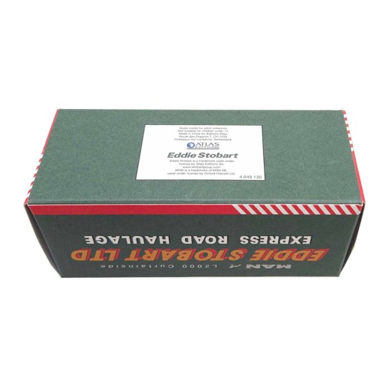 ATLAS EDDIE STOBART 1/76 MAN L2000 CURTAINSIDE CHINA F1460 - 4649130