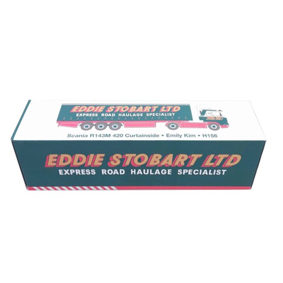 ATLAS STOBART 1/76 SCANIA R143M 420 CURTAINSIDE EMILY KIM H156