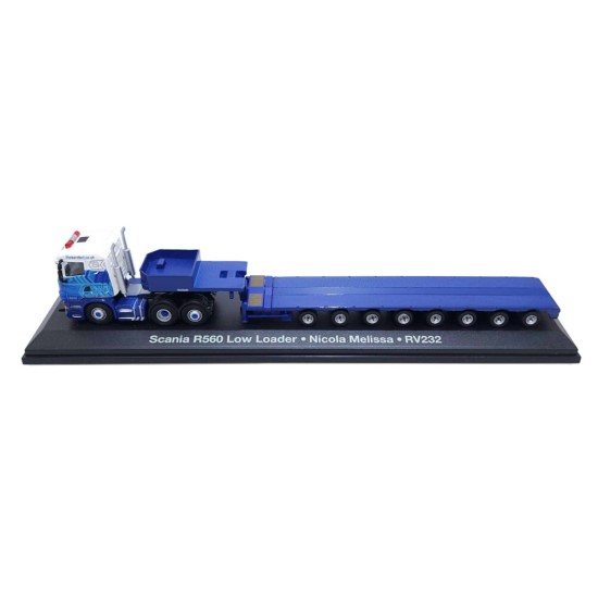 ATLAS STOBART RAIL 1/76 SCANIA R560 LOW CAB AND LOW LOADER NICOLA MELISSA RV232