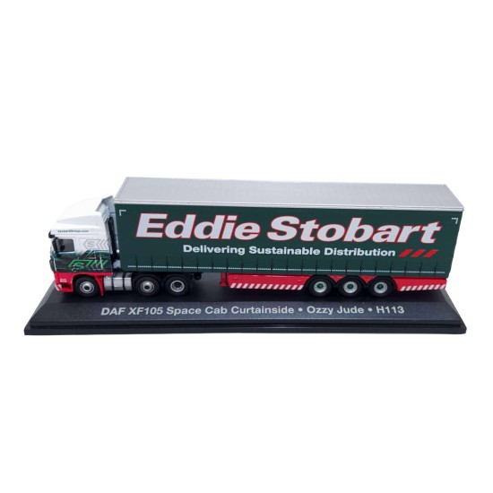 ATLAS STOBART 1/76 DAF XF105 SPACE CAB CURTAINSIDE OZZY JUDE H113