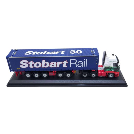 ATLAS STOBART RAIL 1/76 VOLVO FH SKELETAL TRAILER/CONTAINER VICTORIA JADE H4941