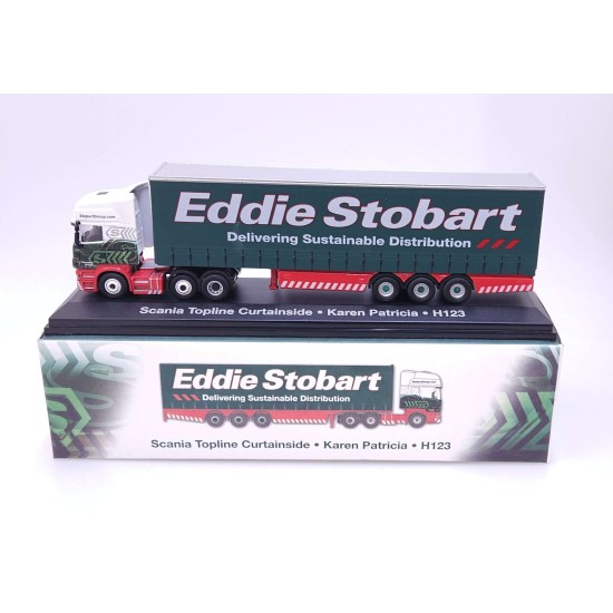 ATLAS EDDIE STOBART 1/76 SCANIA TOPLINE CURTAINSIDE KAREN PATRICIA H123 4649102