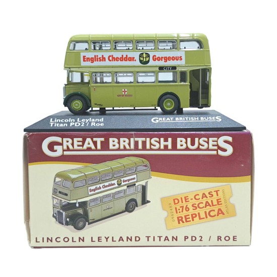 ATLAS 1/76 LINCOLN LEYLAND TITAN PD2 / ROE CITY ROUTE 09 4655 121