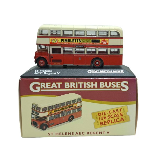 ATLAS 1/76 ST HELENS AEC REGENT V SOUTHPORT ROUTE 309 4655 124