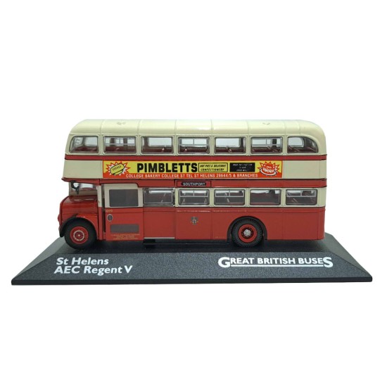 ATLAS 1/76 ST HELENS AEC REGENT V SOUTHPORT ROUTE 309 4655 124