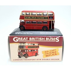 ATLAS 1/76 LONDON TRANSPORT RTW DOUBLE DECKER RT 22 JACOBS CREAM CRACKERS ATLAS 1/76 LONDON TRANSPORT RTW DOUBLE DECKER RT 22 JACOBS CREAM CRACKERS