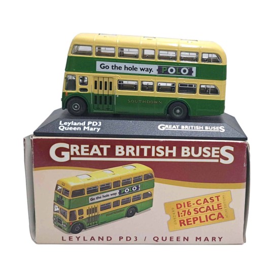 ATLAS 1/76 LEYLAND PD3 / QUEEN MARY POLO AD RT 45 SOUTHSEA 4655105