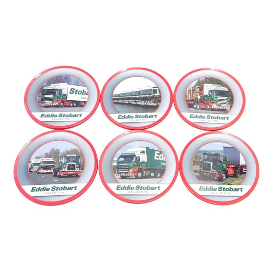 EDDIE STOBART COLLECTION 6 COASTER SET WITH COLLECTORS TIN