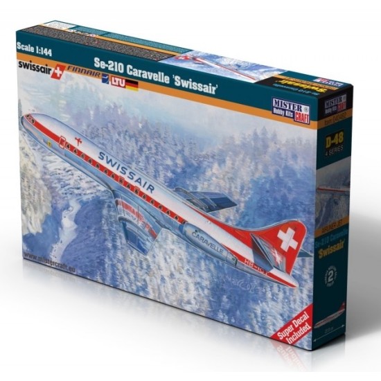 1/144 SE-210 CARAVELLE SWISSAIR (PLASTIC KIT)