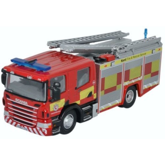 OX76SFE009 - 1/76 SCANIA CP28 PUMP LADDER KENT FIRE AND RESCUE SERVICE
