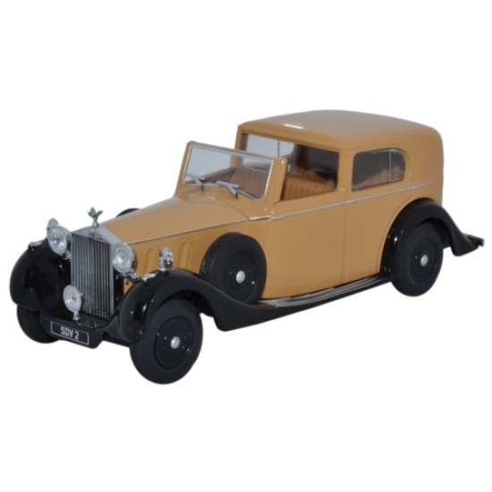 OX43RRP3002 - 1/43 ROLLS ROYCE PHANTOM III SDV HJ MULLINER FAWN/BLACK