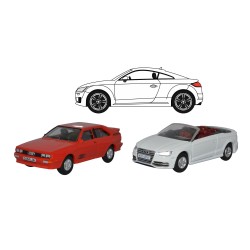 1/76 3 PIECE AUDI SET QUATTRO/TT/S3 CONVERTIBLE 1/76 3 PIECE AUDI SET QUATTRO/TT/S3 CONVERTIBLE
