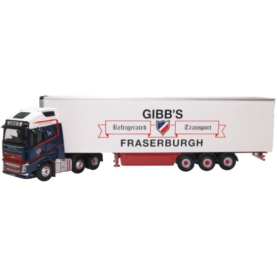 1/76 VOLVO FH4 GXL FRIDGE TRAILER GIBBS OF FRASERBURGH