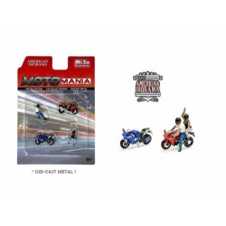 1/64 MOTO MANIA FIGURE SET INCLUDING 2 1/64 BIKES
