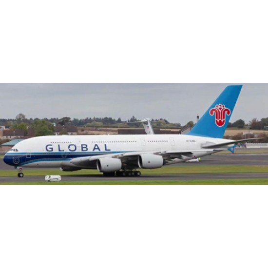1/400 9H-GLOBL GLOBAL AIRLINES AIRBUS A380-841 WITH METAL STAND DETACHABLE GEAR
